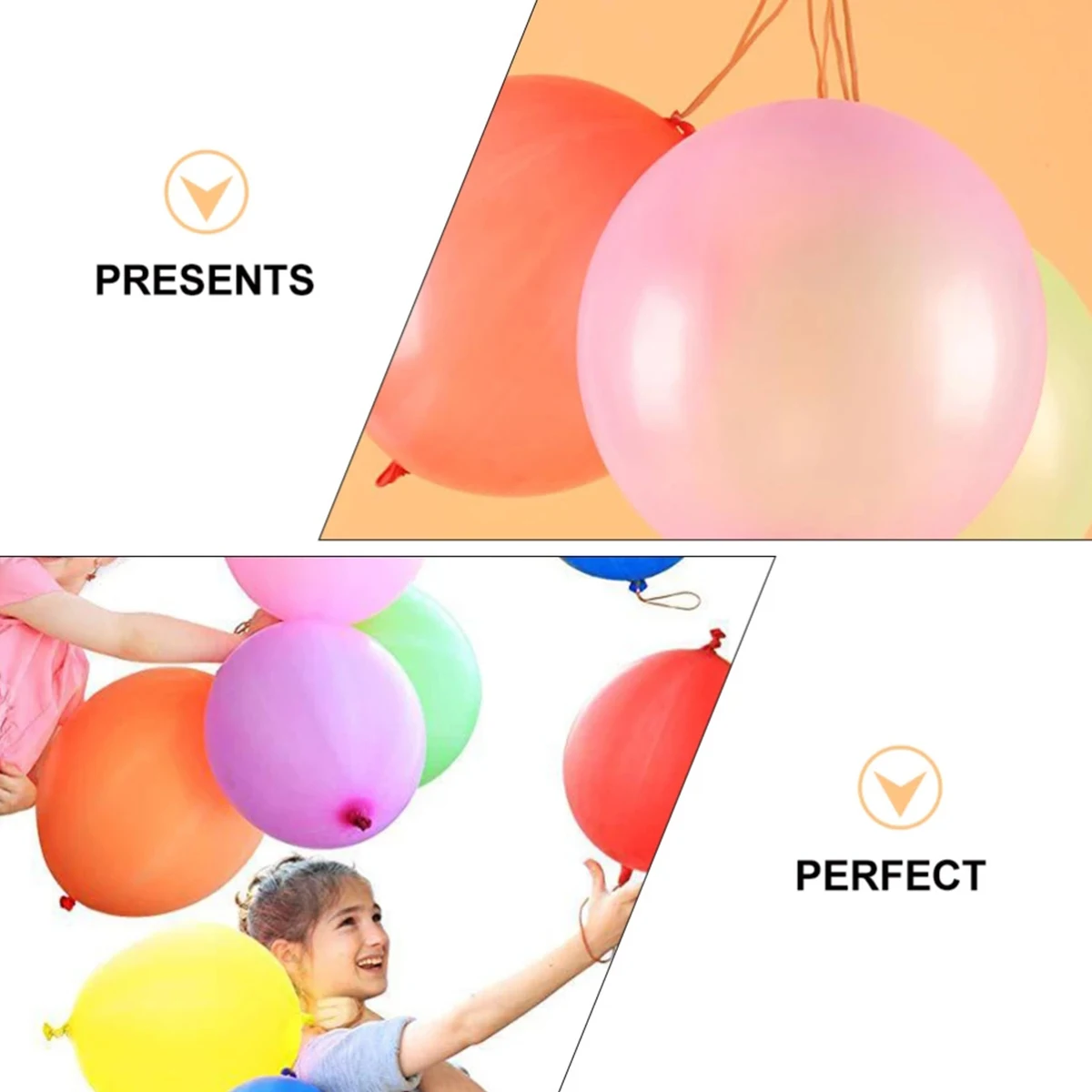50/100 Stück Bounce-Luftballons mit Gummiband, bunte Stanzballons, Geburtstagsfeier, Stanzballons, Party, Babyparty, Kinderspiele – Detail 6