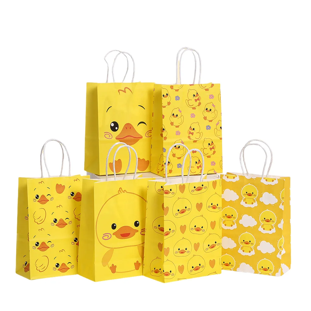 LPZHI Yellow Duck Gift Bags, Cute Duckling-Themed Party Tote Bags for Sweets, Candy, Sm... - SKU YDGB1206 - UGI Packaging