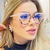 New Design Comfortable Spliced Colors Cat Eye Shape Anti Blue Light Blocking Computer Optical TR90 Frame Glasses Eyewear 1