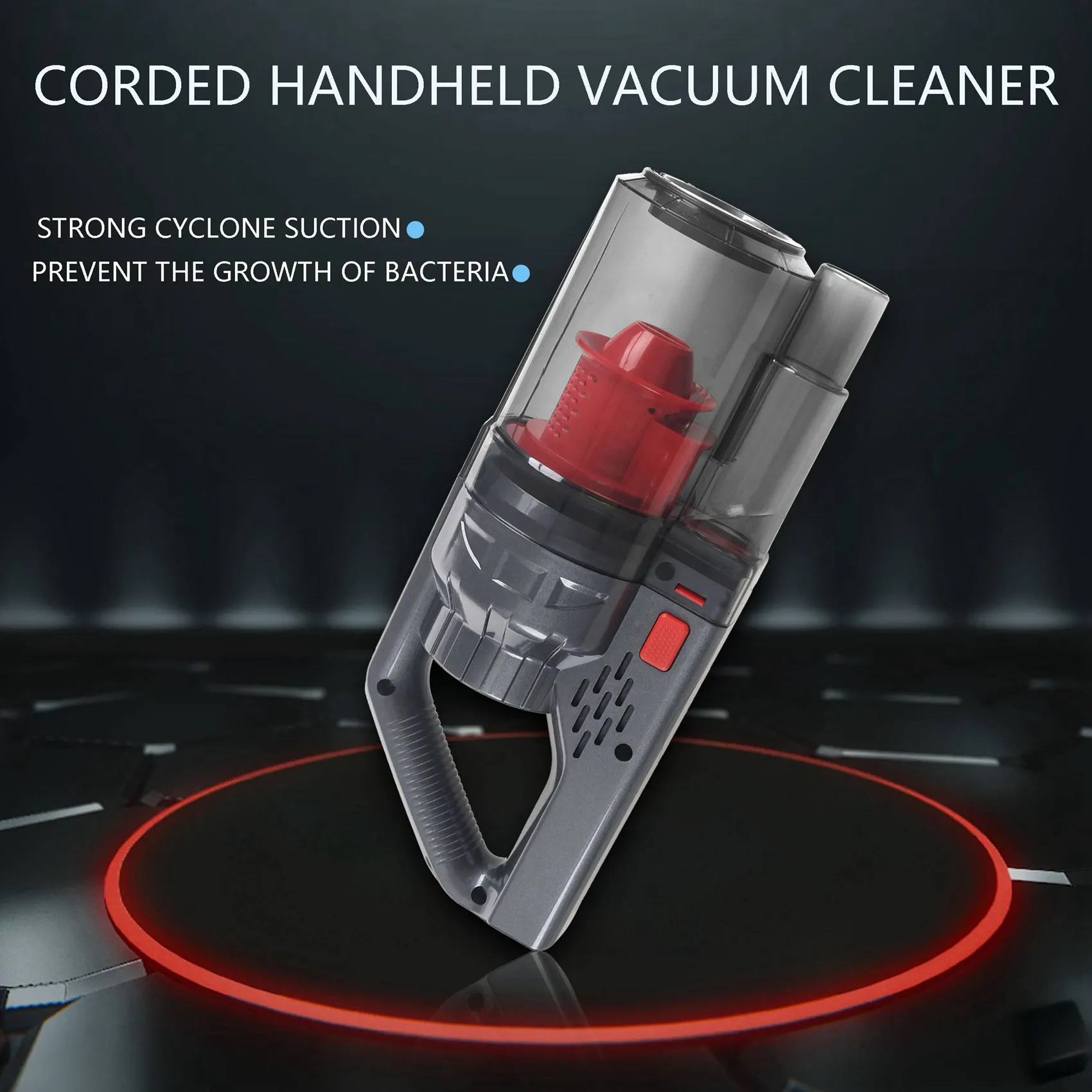 경량 휴대용 DC 12V 유선 자동차 진공 청소기, 150W, 6000PA, 강력한 흡입력, 콘센트 전원, 습식 및 건식 핸드헬드 자동