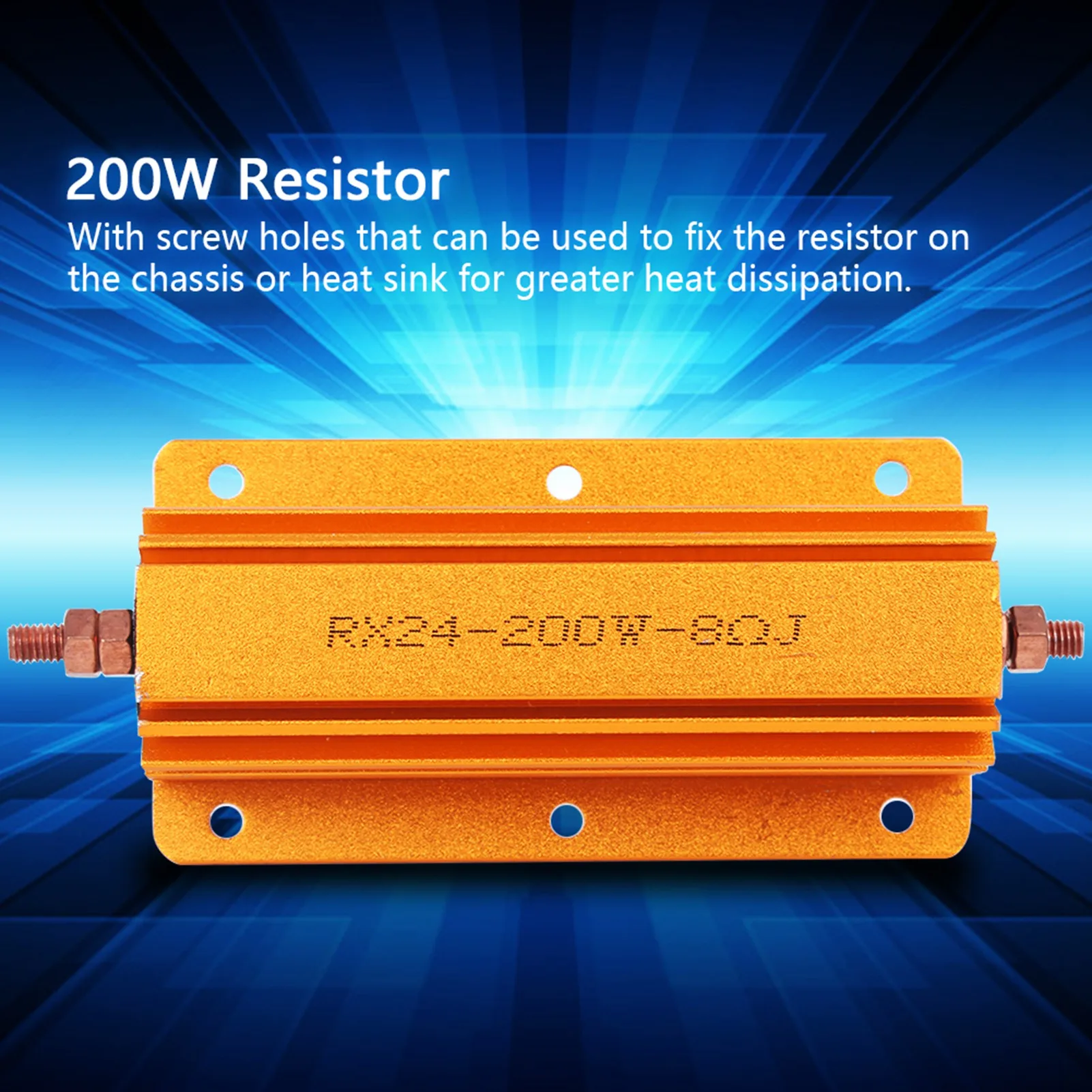 RX24 200W 8R High Power Resistor Aluminium Housing Professional Industrial Eletrical Supplies