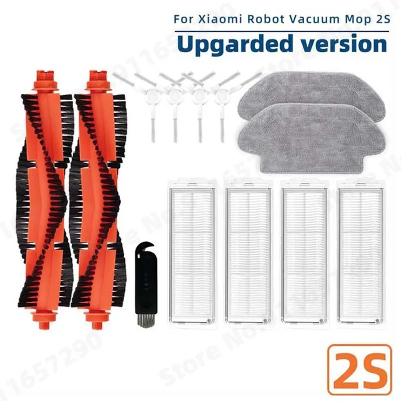 Compatibile for Xiaomi Robot Vacuum Mop 2S XMSTJQR2S Spazzola laterale principale Filtro Hepa Mop Panno Straccio di ricambio Pulitore Pezzi di ricambio Accessori(1 Wheel