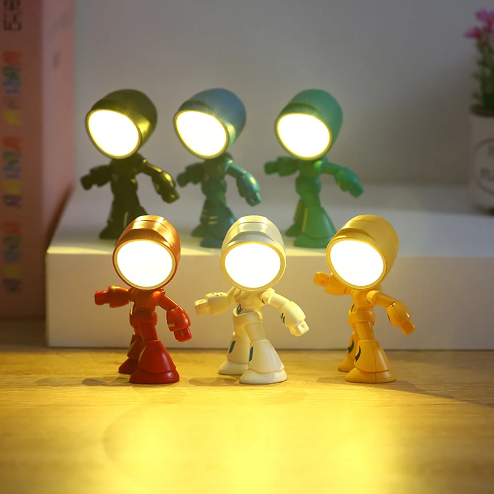 Portable mini desk lamp Cartoon Cute Hero Police Desk Lamp | Diversi