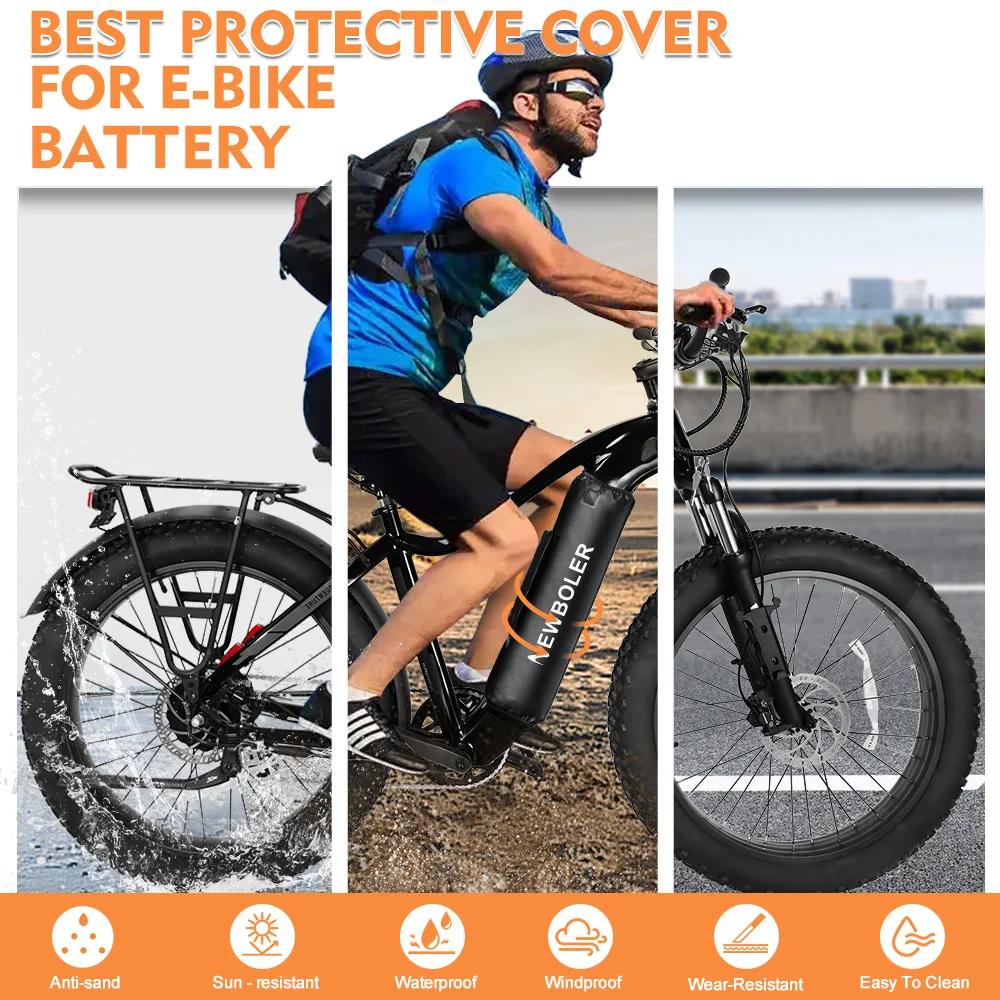 NEWBOLER 電動自転車バッテリー保護カバー USB 電熱防水電動