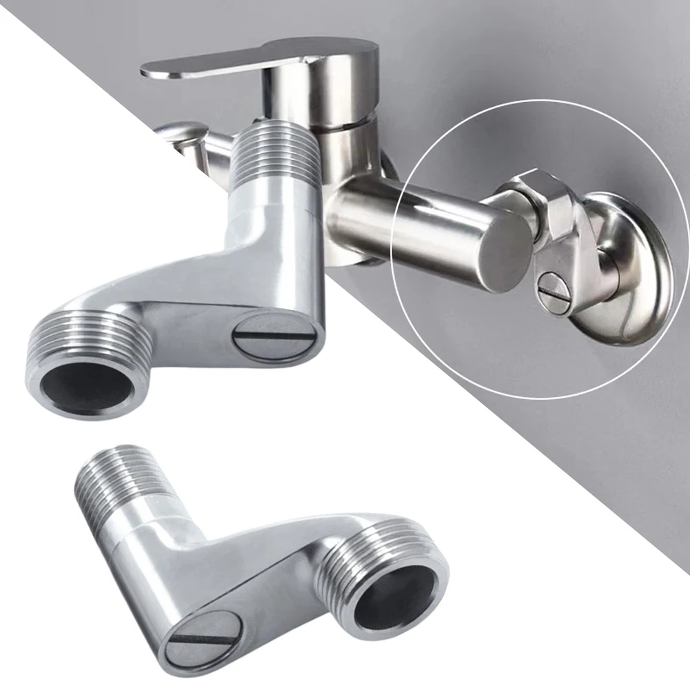 Faucet Accessories Adjustable Angle Valve Replacement Shower Faucet Adapter Part Stainless Steel Shower Faucet Extended Joint Accessories
