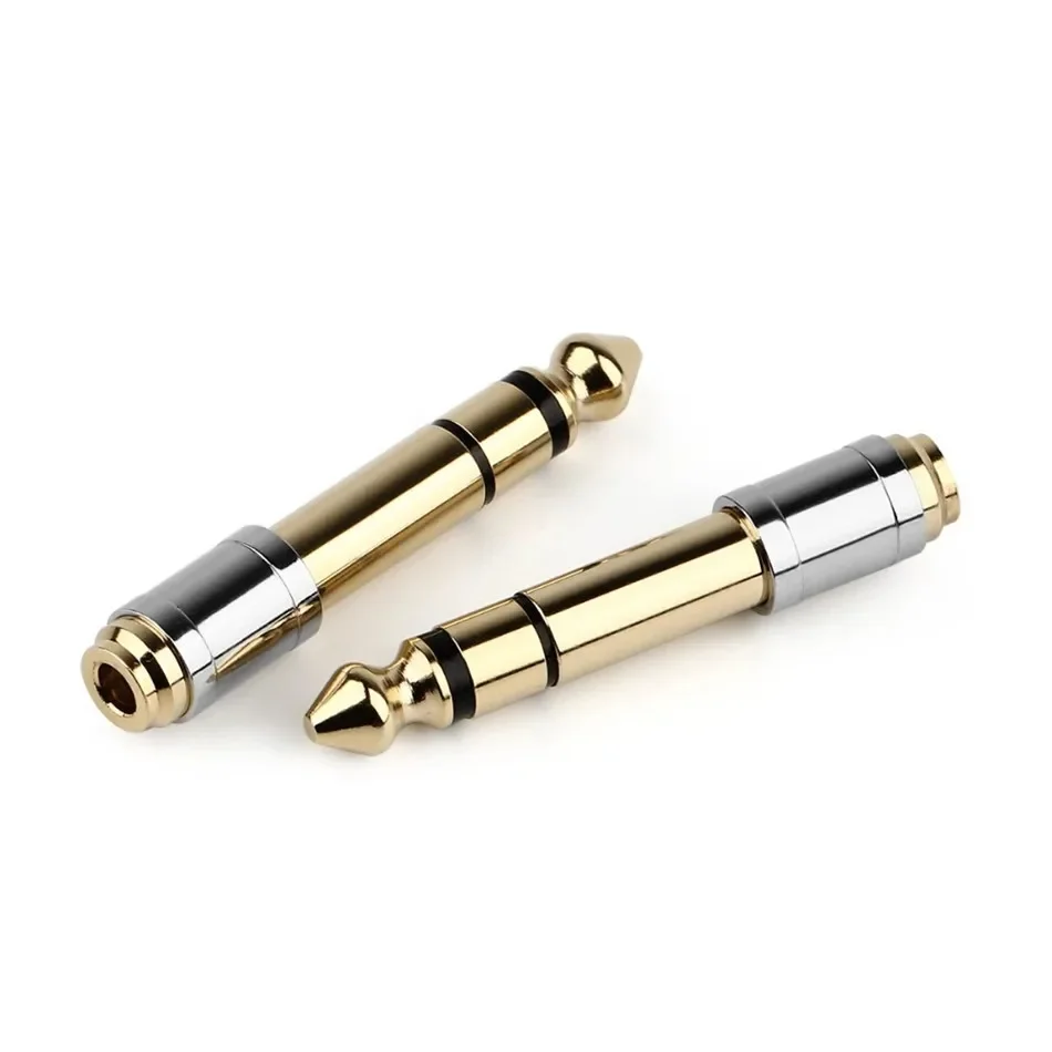  Adaptador Premium Stereo Gold Plug 1/4 (6.3mm) Macho a 1/8 ( 3.5mm) Hembra - Chapado en Oro : Electrónica