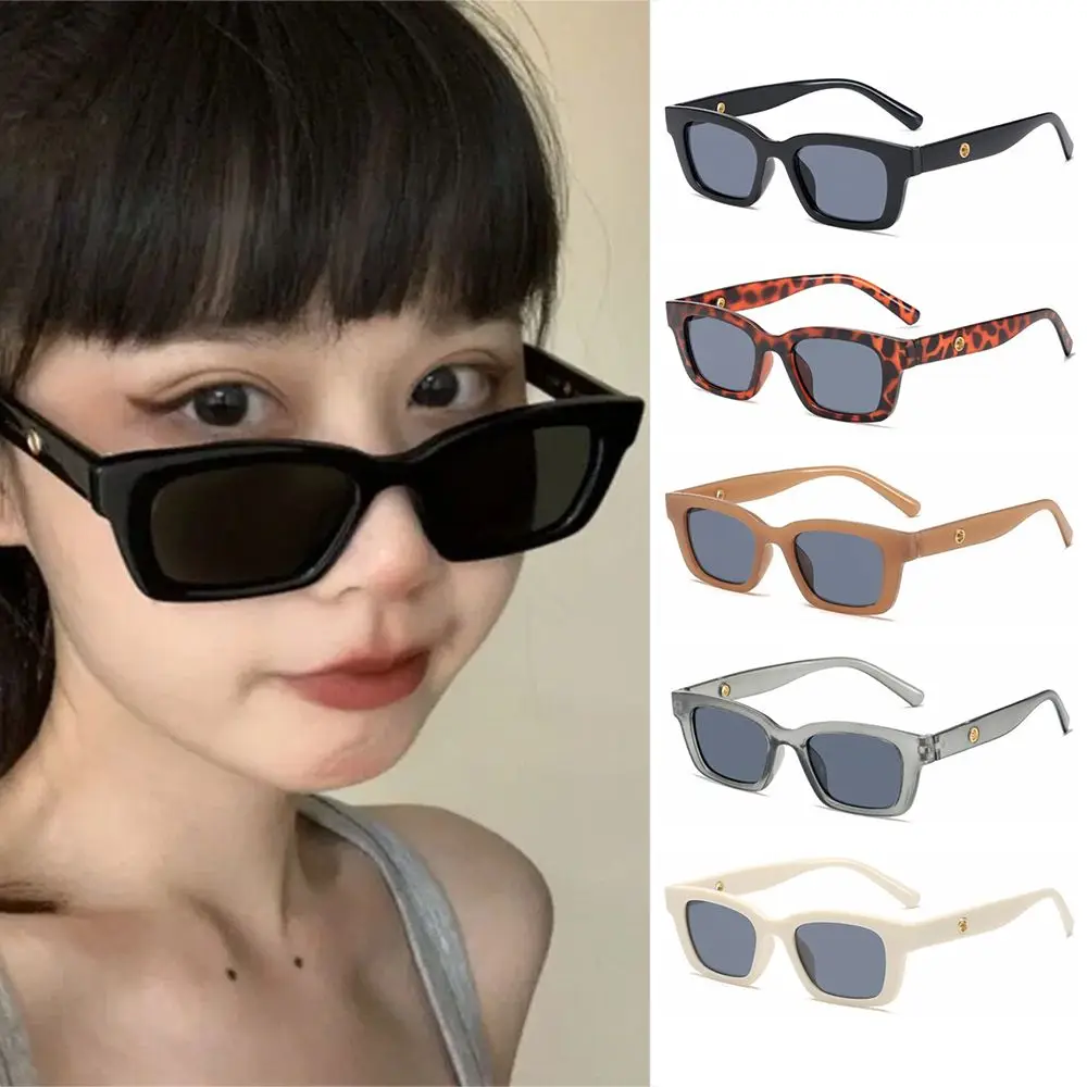 

Women Rectangle Sunglasses Retro Driving Glasses 90s Vintage Fashion Narrow Square Frame UV400 Protection Ladies Eyeglasses