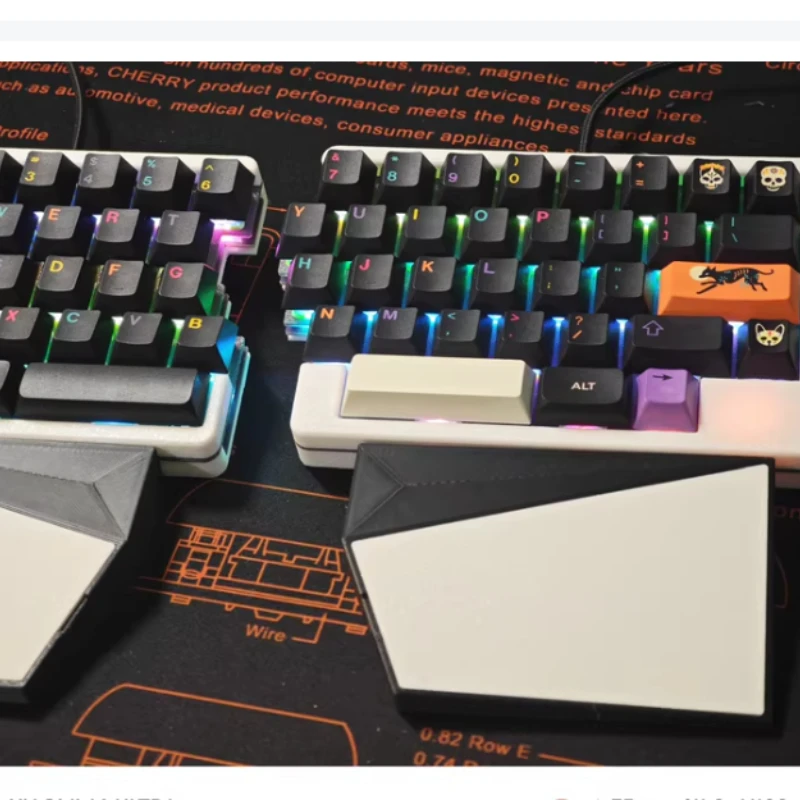 HHKB 분할 기계식 키보드 키트 맞춤형 RGB 핫 스왑 유선 단일 모드 Type-C VIAL 인체 공학 사무실 기계식 키보드