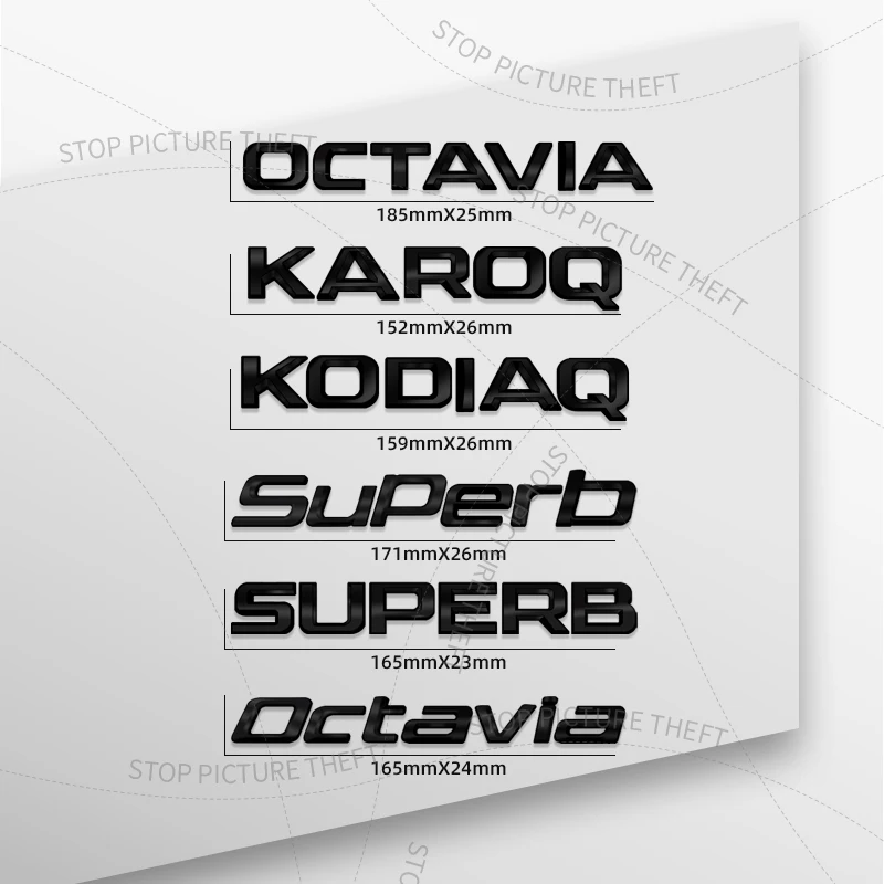 스코다 옥타비아 Kodiaq Kamiq Yeti Rapid Fabia Superb 4X4 로고 자동차 리어 테일 범퍼 트렁크 스티커 데칼, 3D 금속, 1 개