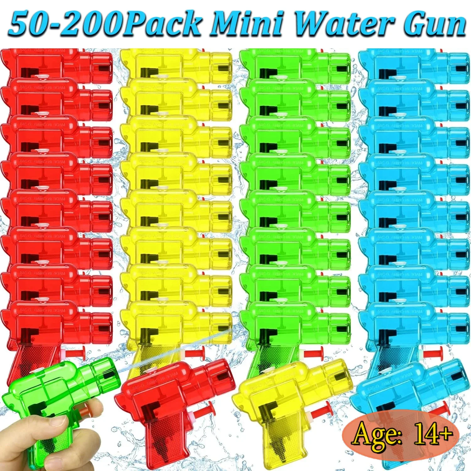 50-200 Pack Mini Boys And Girls Colorful Squirt Guns Small Toy Gun Plastic Pistol For Beach Water Park_voghion.com