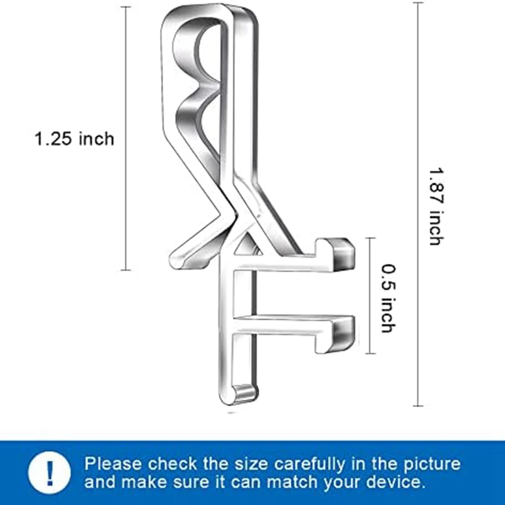 Hidden Channel Valance Clips, 1-7/8Inch Clear Plastic Valance Clips for the with a Groove in the Back ( 24Pcs )