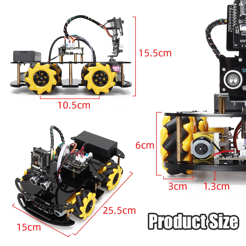 ESP32 Robot Starter Kit For Arduino Programming with Camera and Codes Learning Develop Skill Full Version Smart Automation Set smart robot car kit electronic diy kit