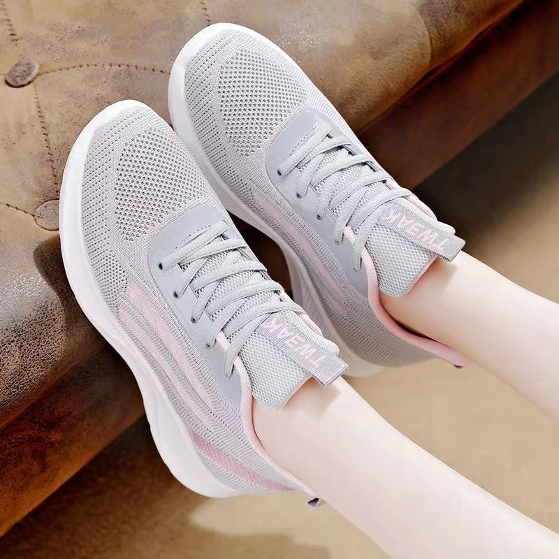 

Autumn Fashion 2023 New Women's Sports Shoes Thick-soled Shoes Casual Mesh Breathable Women's Wedge Thick-soled Sports Shoes