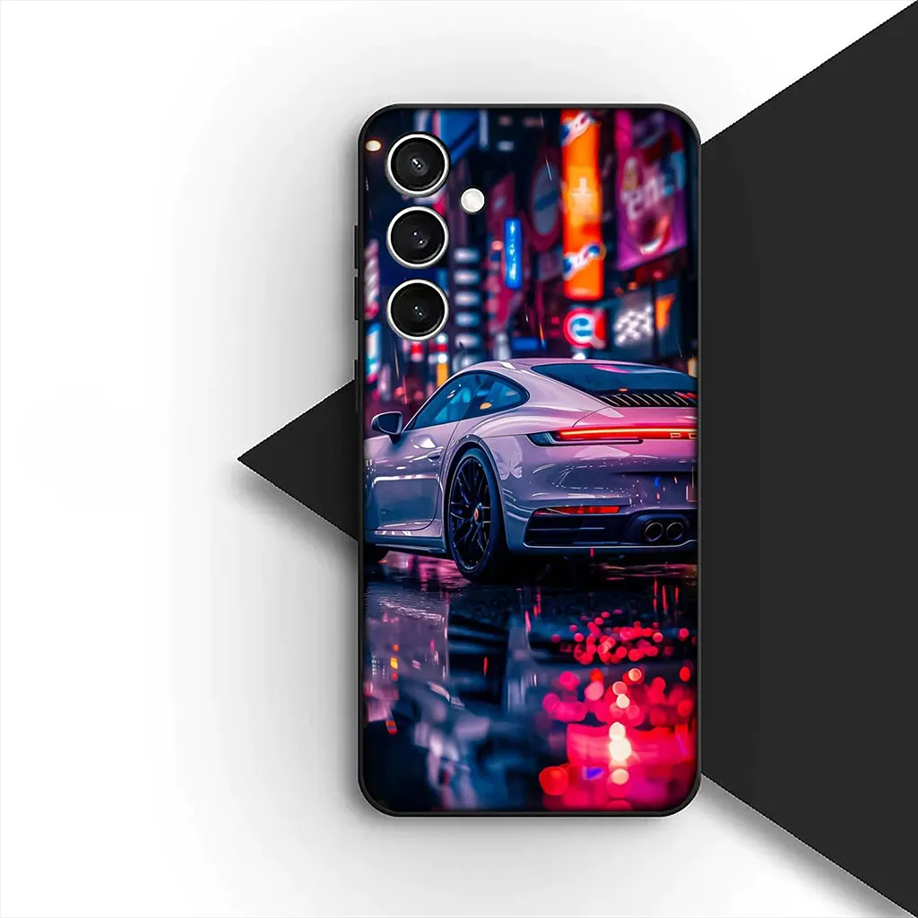 Supercar Cartoon Taillights Soft Phone Case