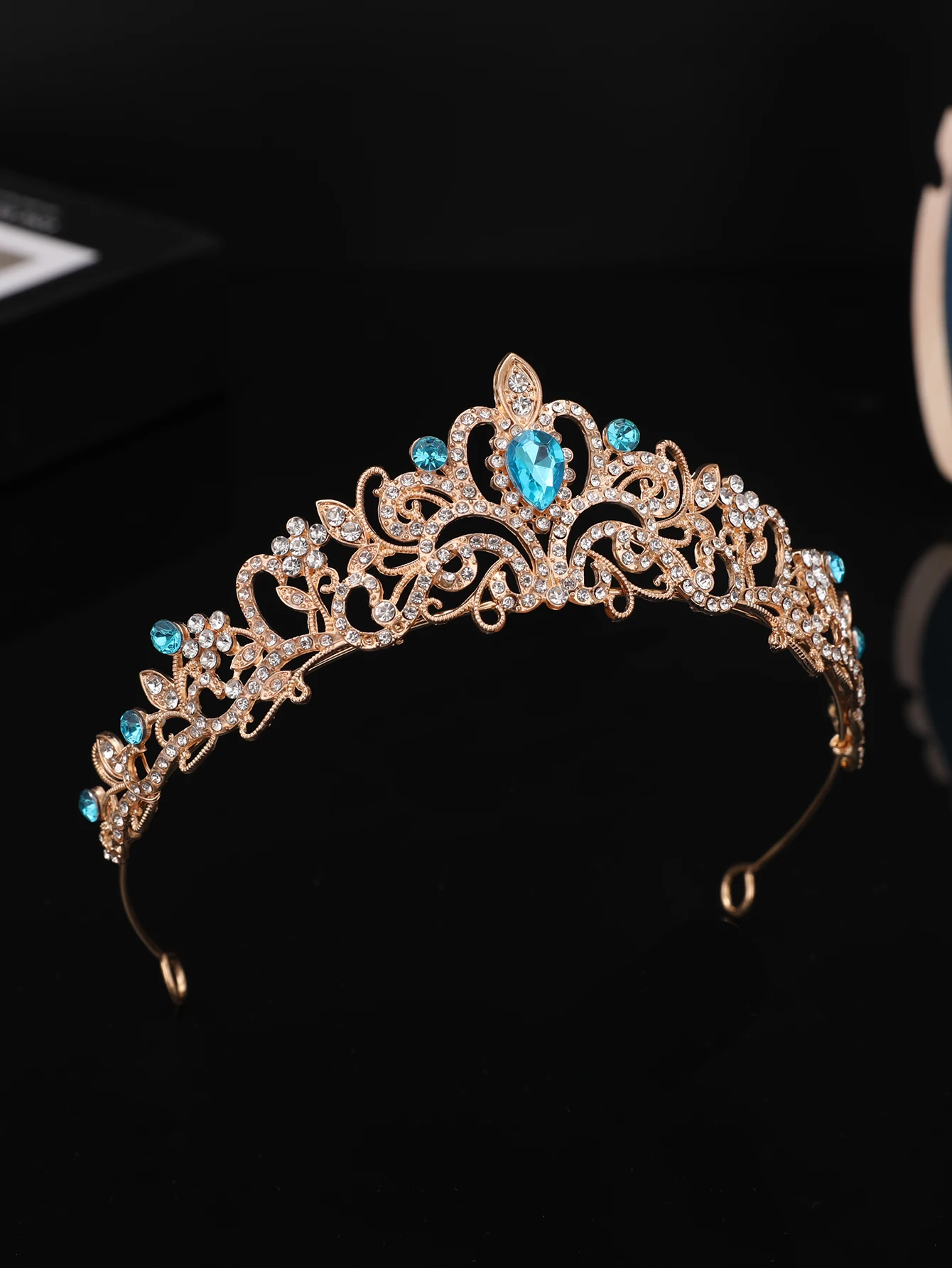 Prinzessin Strass Krone Mädchen Kopfschmuck High-End Temperament Haarband für Kinder Leistung und Geburtstag Haar Zubehör – Detail 13