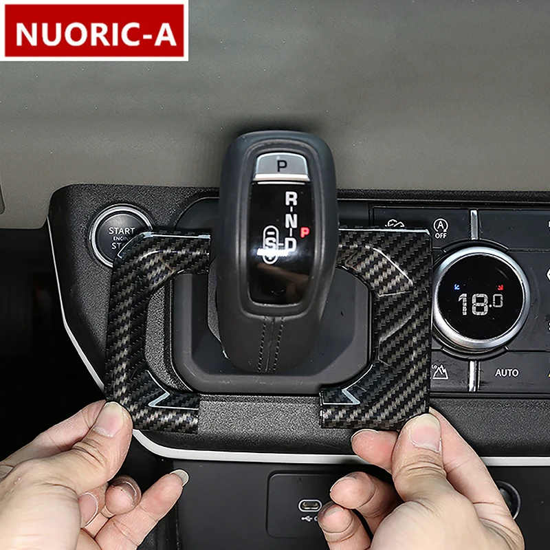 

Car Styling Center Console Gear Shift Frame Decorative Cover Sticker Trim For Land Rover Defender 2020-2022 LHD Interior Decal