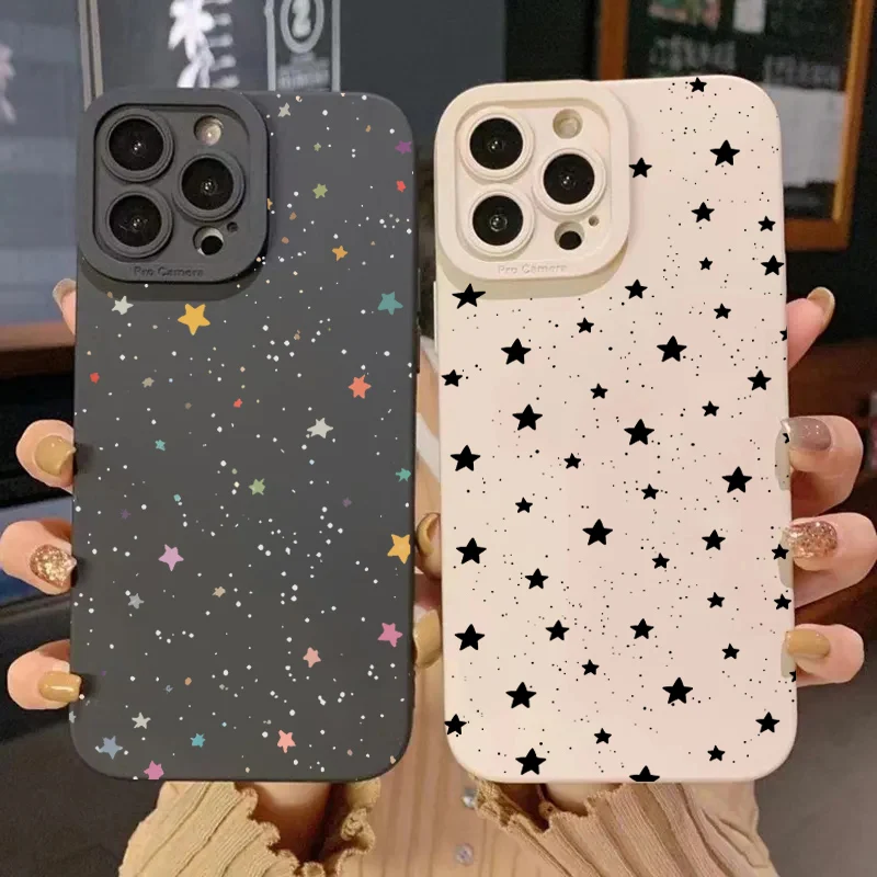 Niedliche Sterne Silikon-Softcase für Xiaomi Mi 15 14T 13T 12T Pro 14 13 11 Lite 5G NE Poco F6 F5 X5 M6 X7 Pro Hülle