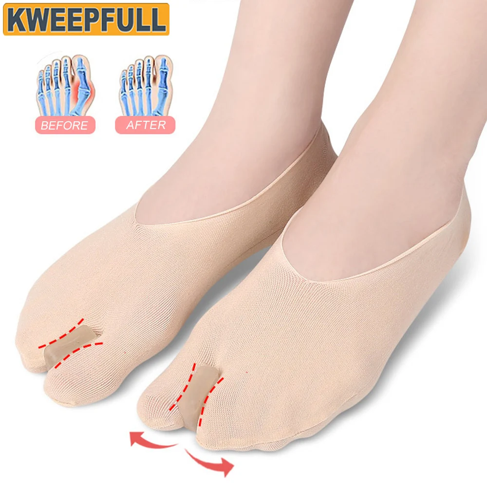 1Pair Bunion Relief Socks for Women and Men with Big Toe Separator, Built-In Bunion Protector Cushion, Arch Compression