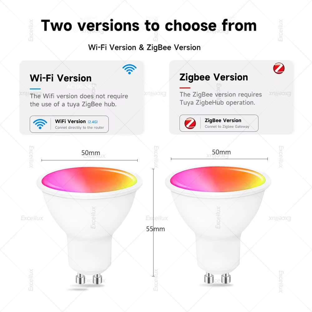 Ewelink GU10 Zigbee LED Bulbs Wifi Smart LED Lamp RGB CW WW LED Light Bulb Works With Alexa Amazon Google Yandex Smartthings 2