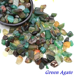 Natural Stone Crystal Chips for Reiki Healing and Home Decor (Green Agate)