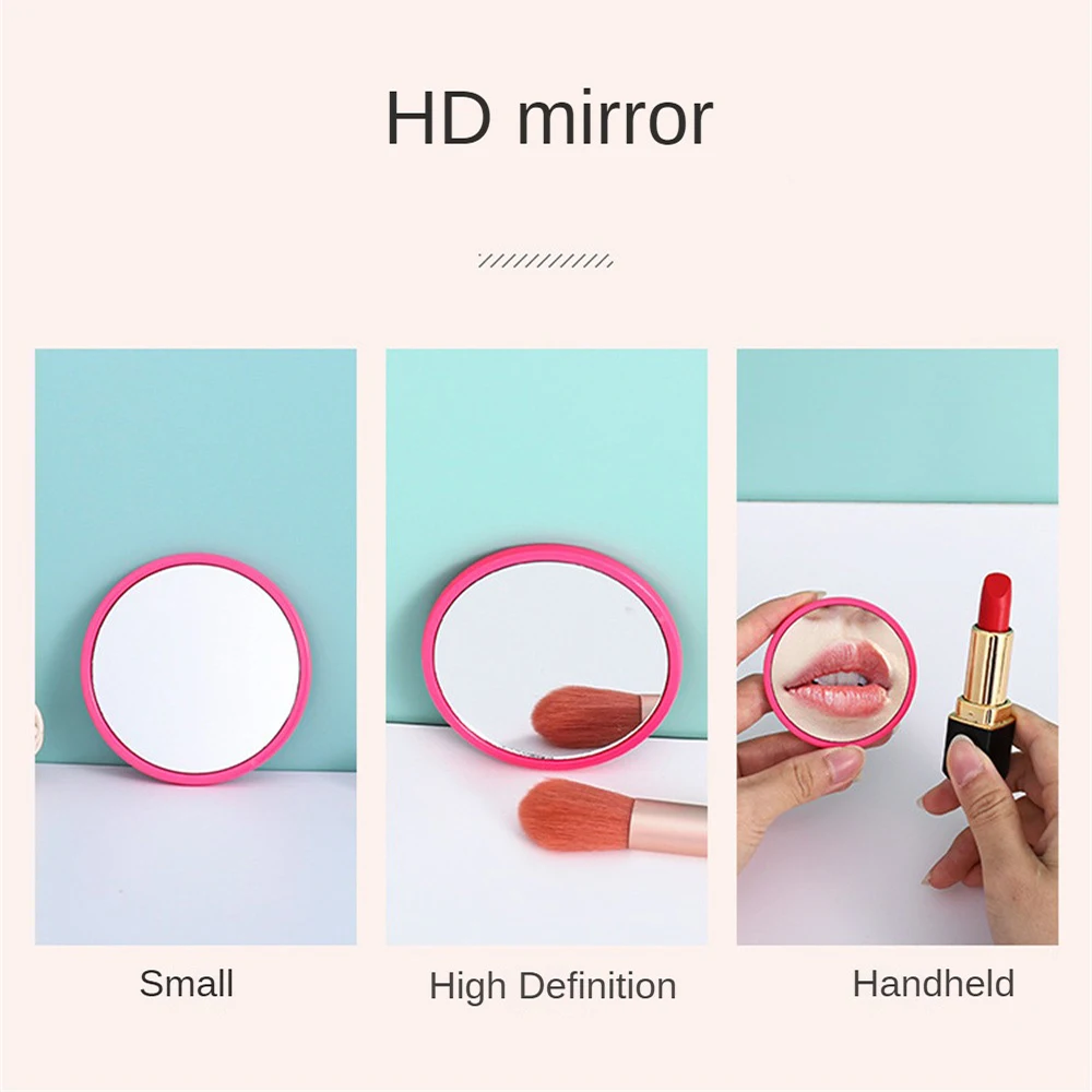 Small Round Mirror Matte Texture Skin Care Tools Cosmetic Portable Anti-slip And Anti-sweat Makeup