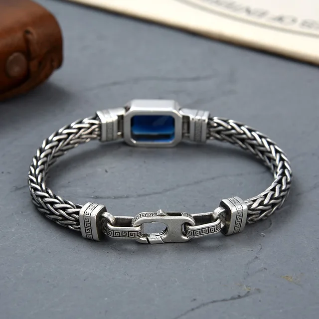 S925 Sterling Silver Vintage Bracelet Jewelry 18/20/22cm