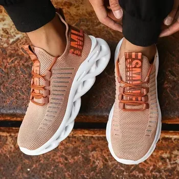 أحذية رياضية رجالية للصيف خفيفة الوزن قابلة للتنفس شهادة جديدة حذاء تدريب برباط أحذية رياضية خارجية أنيقة 6