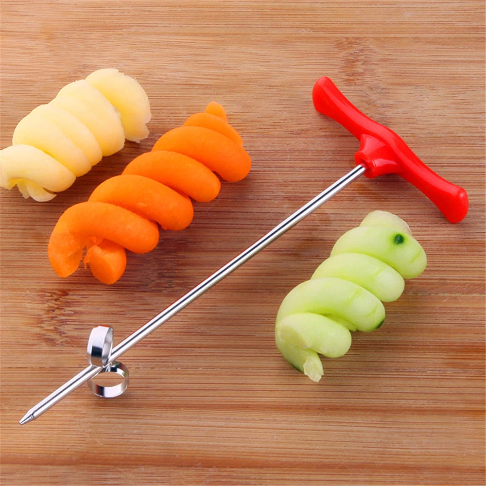 Potato Spiral Cutter Manual Roller French Fry Cutter Making Twist Shredder Grater Kitchen Gadget Cooking Tools Vegetable Slicer