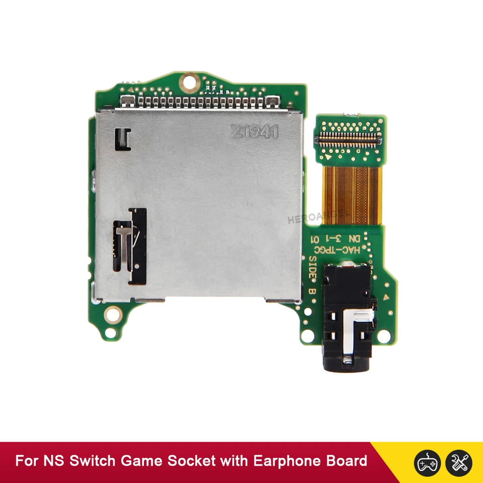 Per lettore di slot per schede di gioco NS Swch Le con parte di ricambio per scheda presa jack audio per cuffie  44