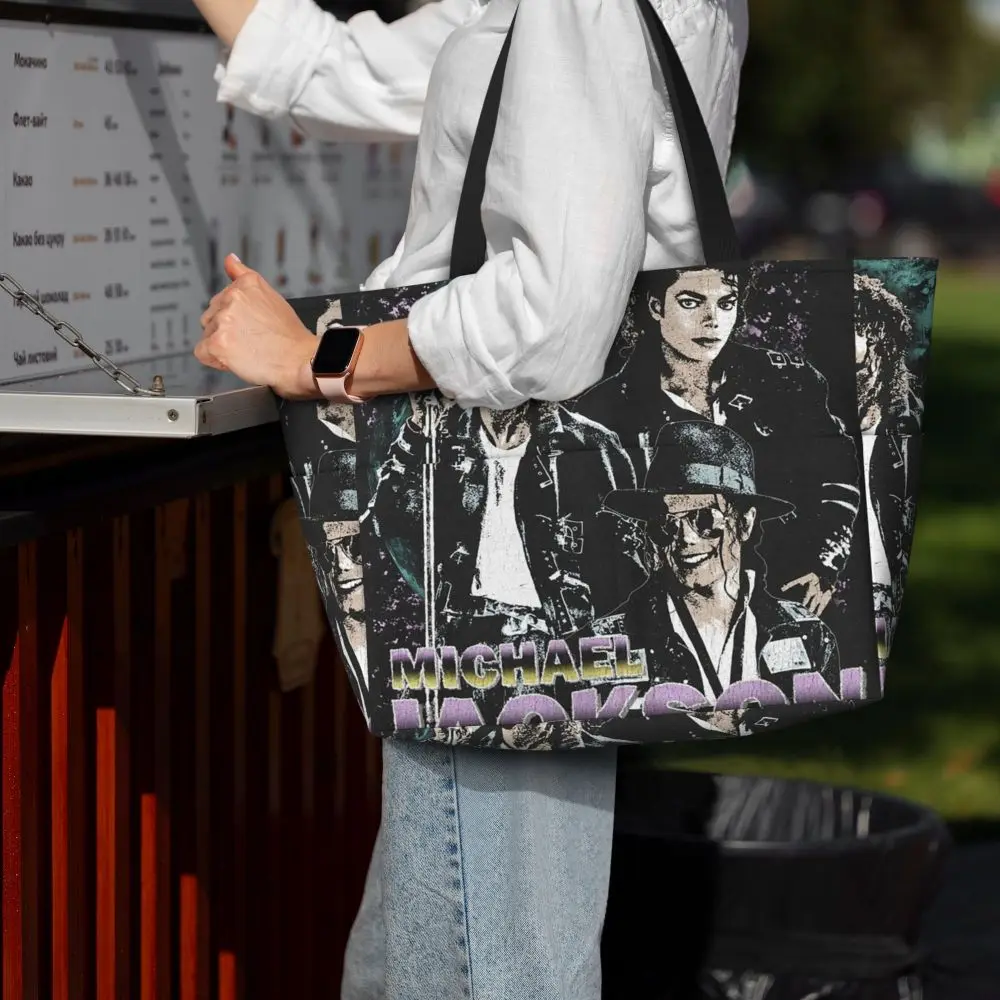 Michael Jackson Beach Tote Bag Sport Gym Yoga Duffle Large Tote Bag Women Travel Bag Fitness bag