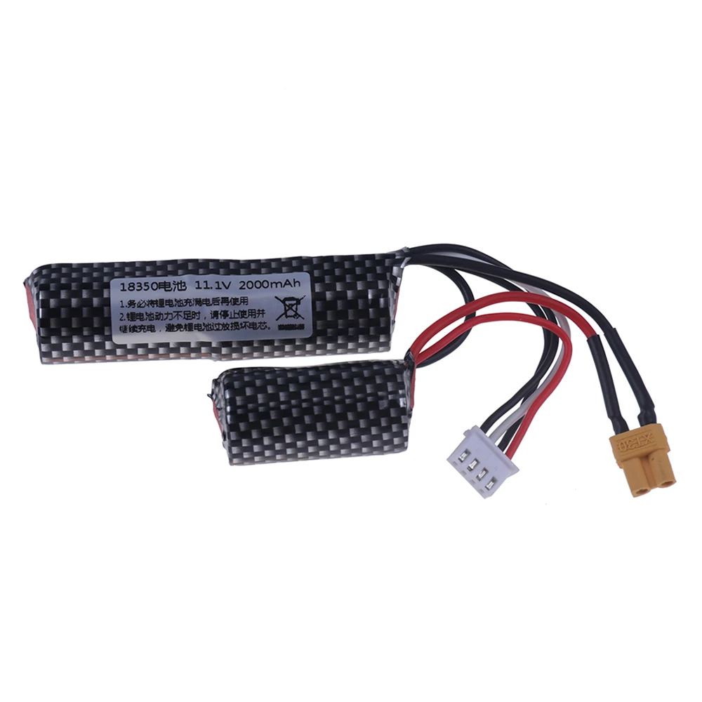 Batterie LiPo 3.7V 500mAh pour drone, vue des connecteurs USB et Tamiya