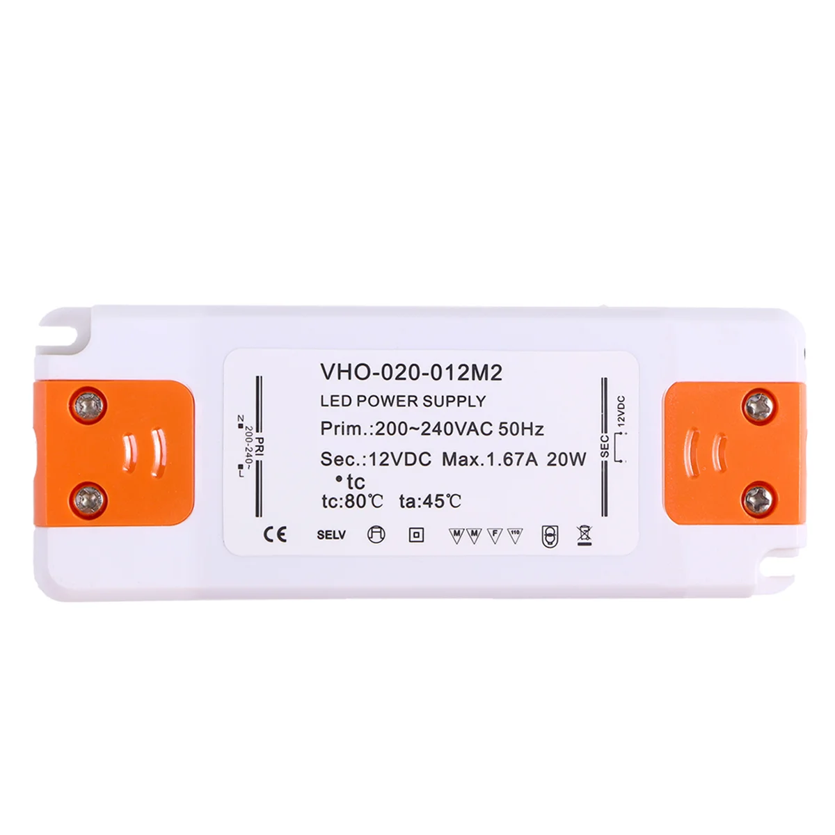 

12V 20W LED Driver Converter Ultra- 67A Driver for LED Bulb Light (White)
