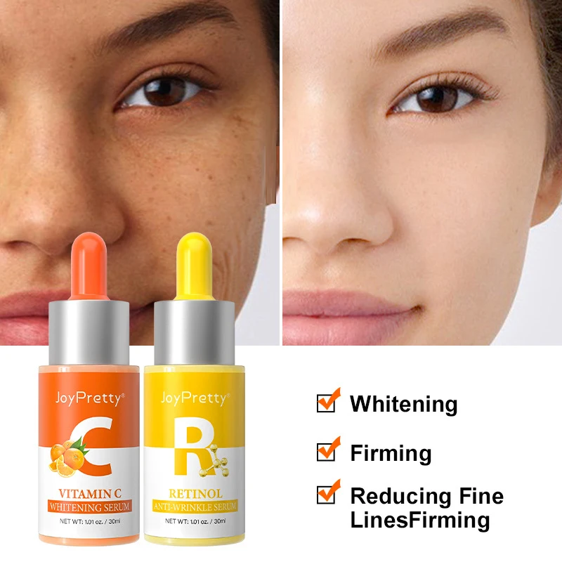 Morning C and evening A essence solution with moisturizing brightening and repairing double effect stay up essence solution kit