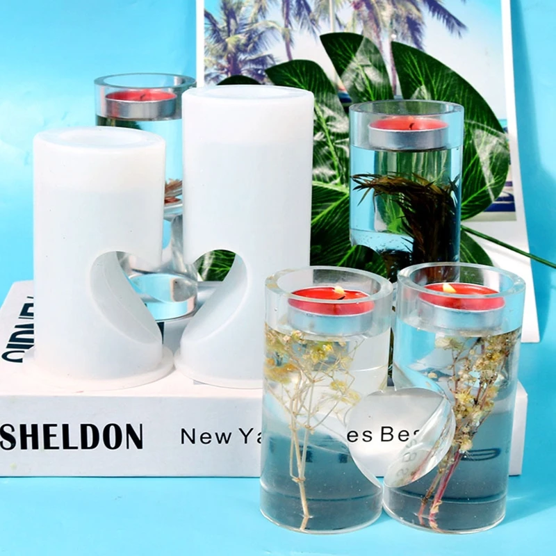 Silicone Candle Holder Mold Tealight Candlestick Molds Epoxy Resin