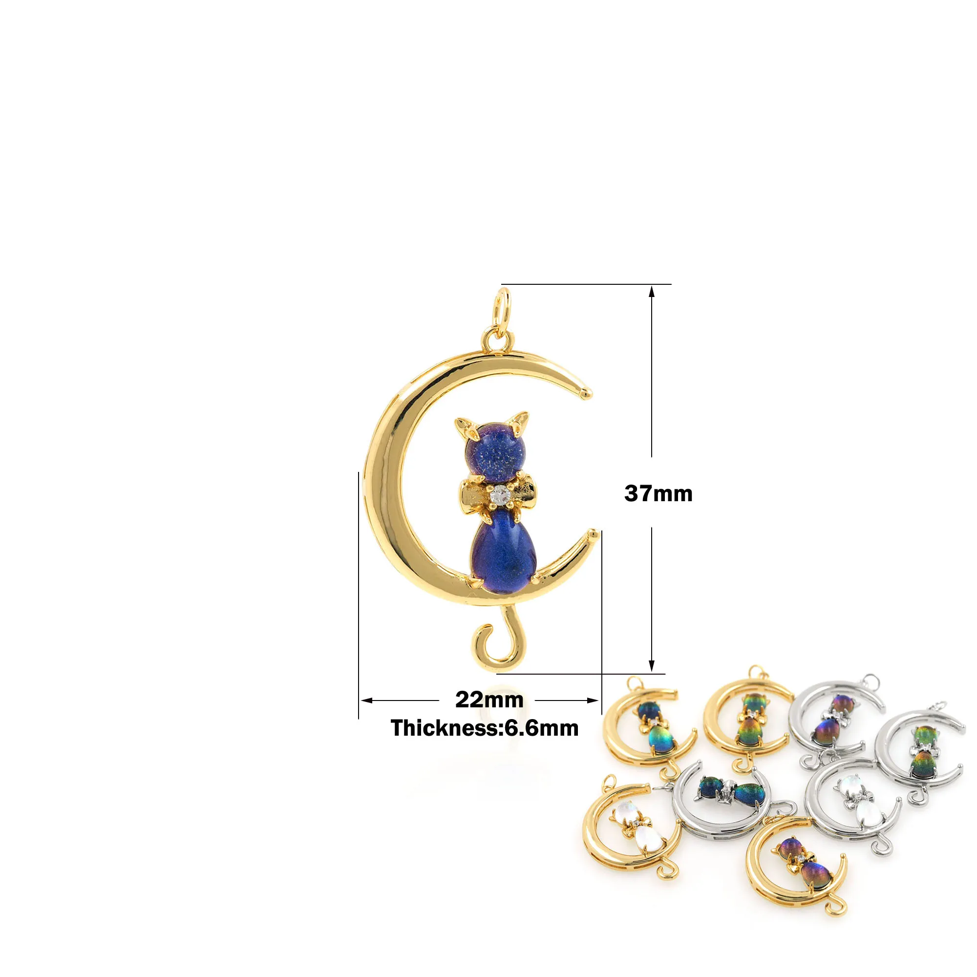 

Cute Cat Pendant Women Girls Gold Filled Moon Pendant Fashion Jewelry Trend Gifts DIY Jewelry Making Supplies Accessories