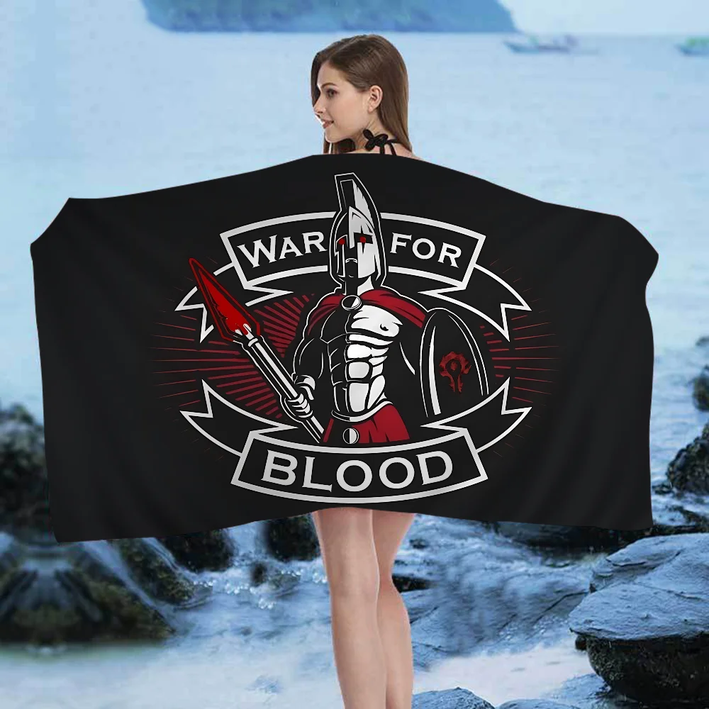 3D HD Printing Spartan Gladiator Logo Microfiber Beach Towel Absorbent Quick Dry Soft Yoga Resort Mountain Climbing Towel 4