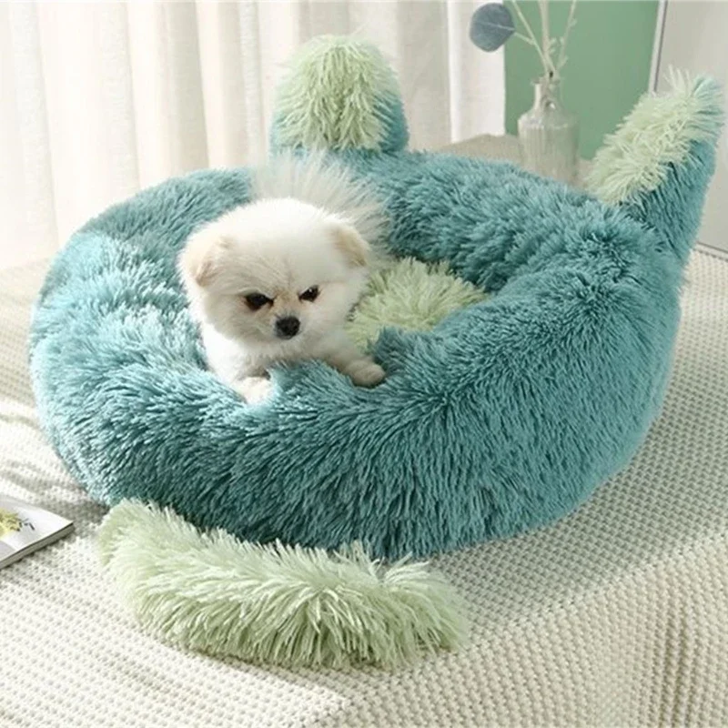 

Dog Puppy Bed Non-Slip Base Rabbit Ears Tail Sofa for Small to Pets Creative Pet Bed Nest