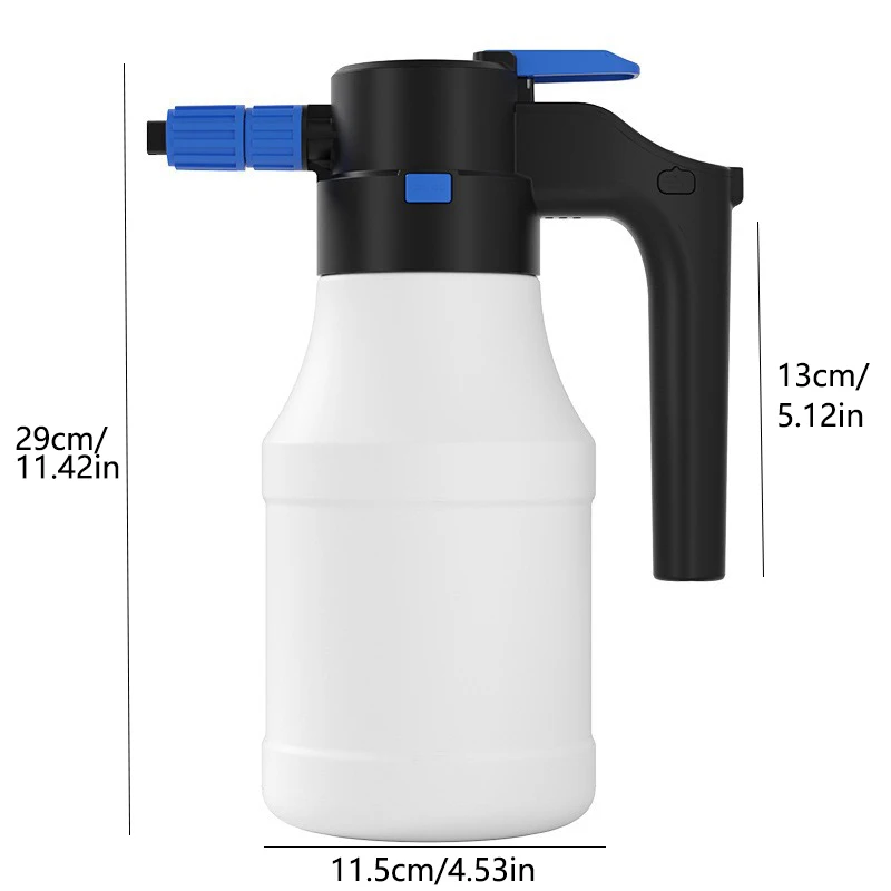 LEIBOO 1.5L Electric Foam Sprayer High Pressure Foaming Pump Sprayer Rechargeable Car Wash Foam Blaster Auto Home Cleaning Tool 6