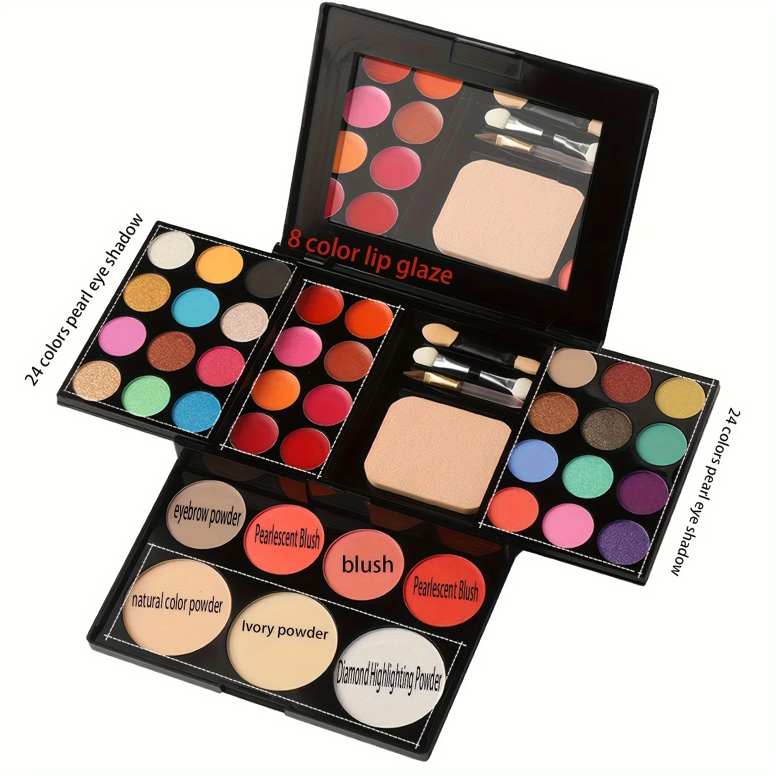 39-Color Multi-Purpose Palette Set-Professional Eyeshadow Set with 24 Shades Perfect for Stage