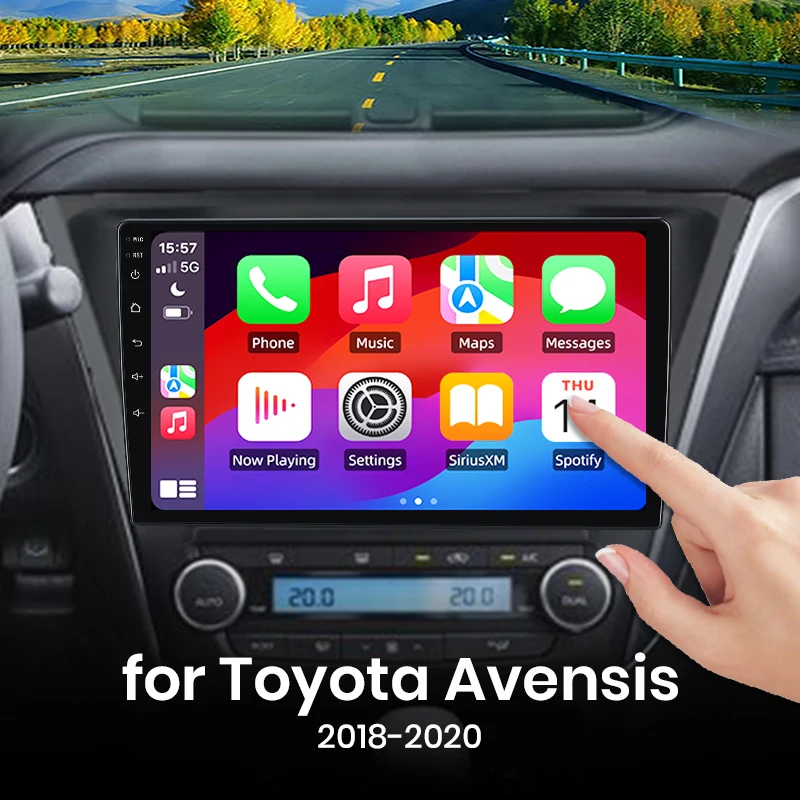 For Toyota Avensis 2018-2020 Wireless CarPlay Android Auto Car Radio GPS RDS WiFi BT 4G Multimedia Stereo