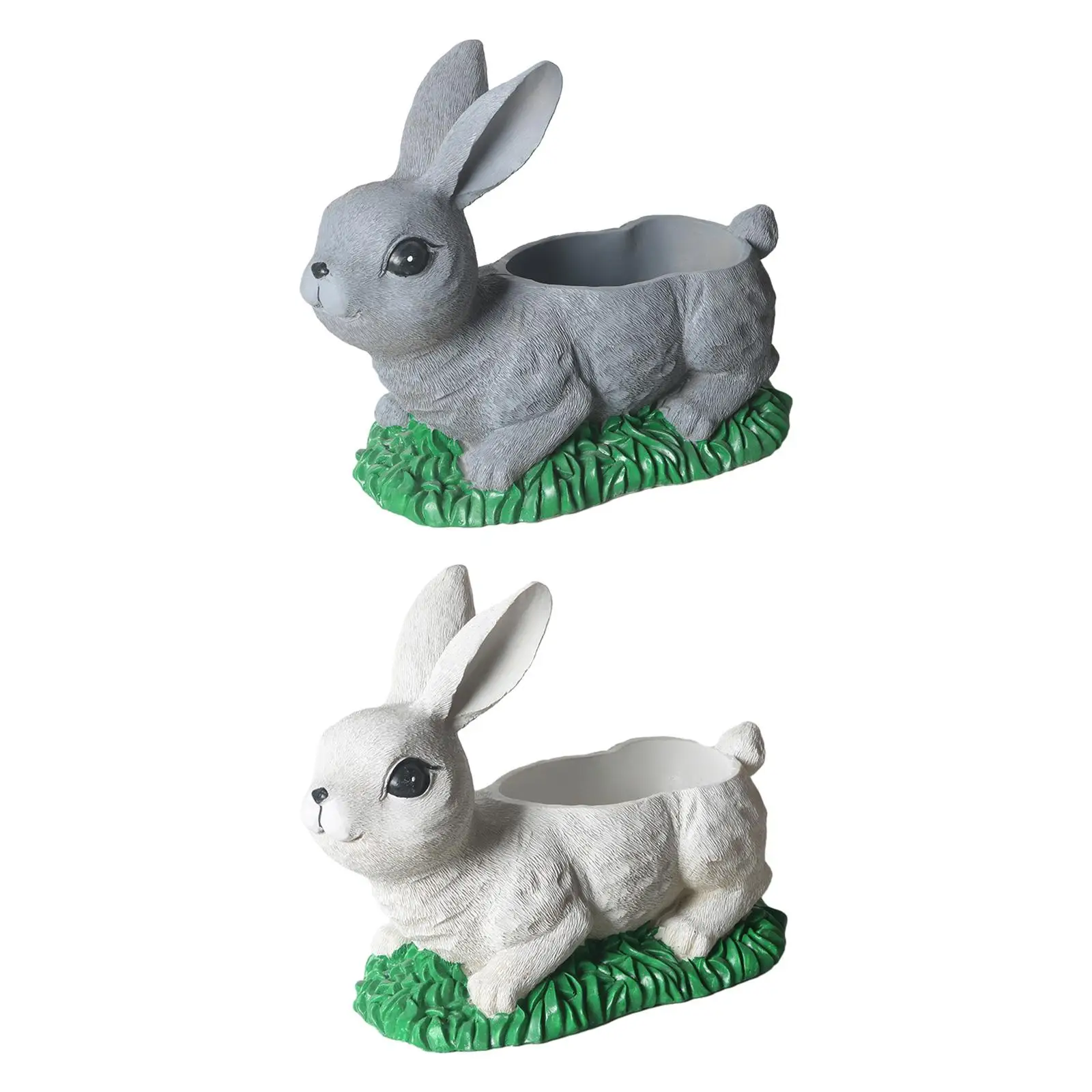 

Bunny Figurines Small Planter Outdoor Art Decor Bunny Flower Pot Little Planter Pot for Shelf Party Garden Easter Gifts