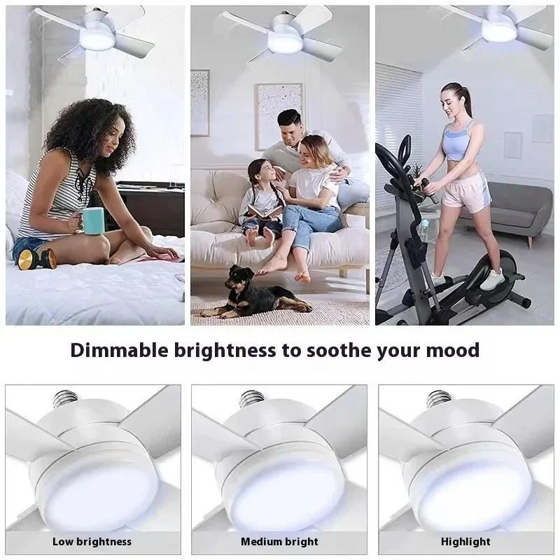 LED Ceiling Fan with Light and Remote Control