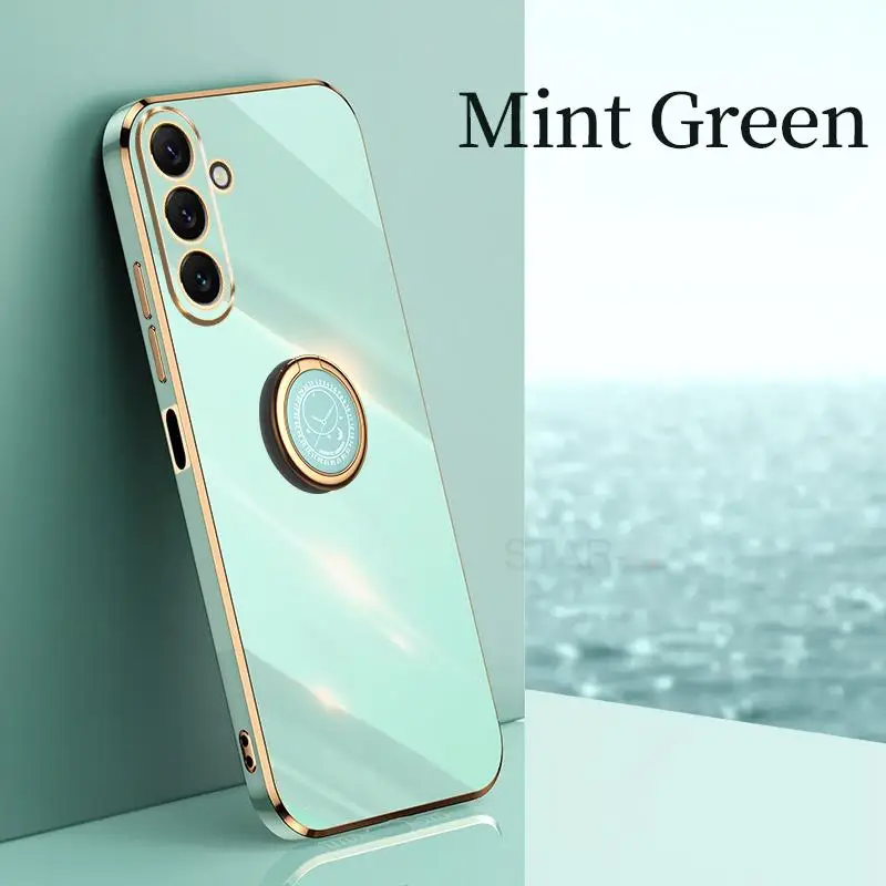 Luxury Plating Ring Holder Silicone Stand Case with Premium Finish