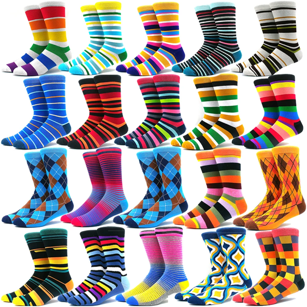 Calcetines A Rayas Para Mujer, Medias De Tubo Medio De Color Sólido, Estilo Retro Harajuku