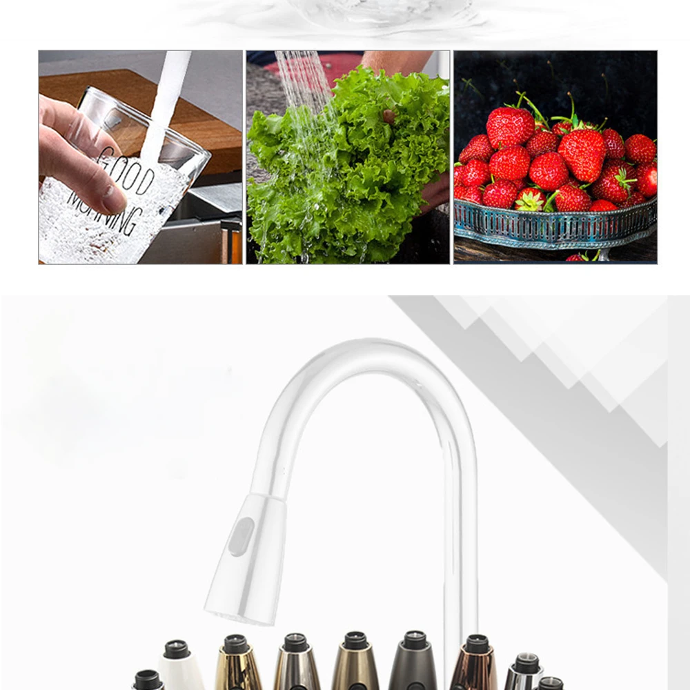 Description Picture 3 of itemG1/2 Kitchen Faucet Head Pull Out Shower Nozzle Sprayer Bathroom Sink Tap Replacement Accessory Black Silver Golden Head Aerator