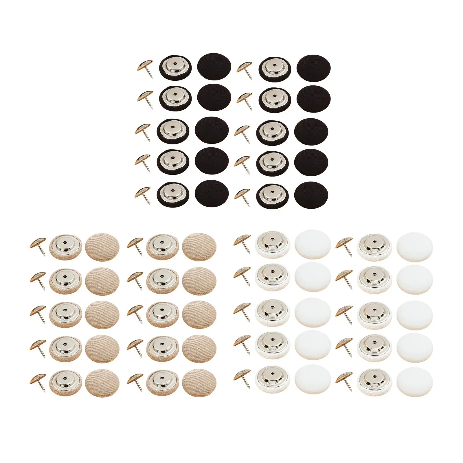 20 Pieces Colored Round Button Sewing Accessories Overcoat DIY Fabric Covered Buttons Sewing Button for Jacke Bags Baseball Cap 6