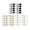20 Pieces Colored Round Button Sewing Accessories Overcoat DIY Fabric Covered Buttons Sewing Button for Jacke Bags Baseball Cap 6