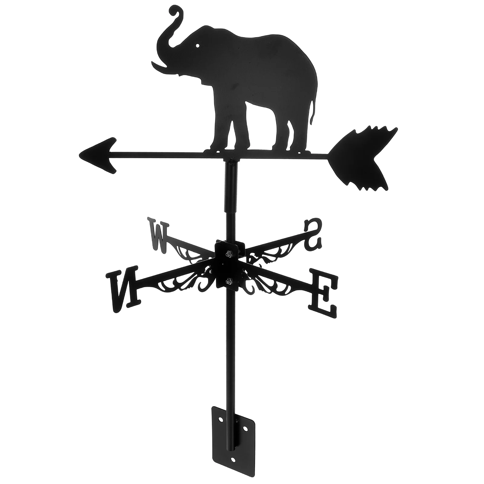 

Metal Wrought Iron Elephant Weather Vane Wind Direction Indicators Garden Decoration Weathervane Yard