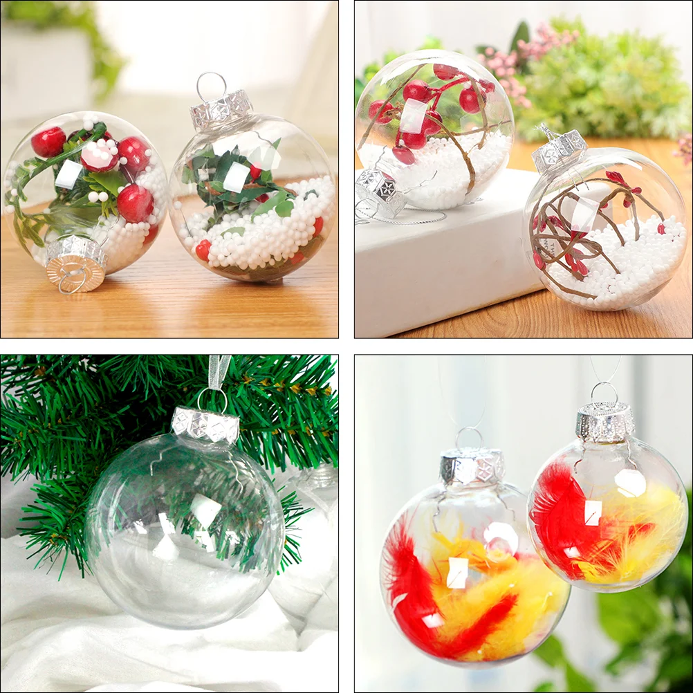 

Christmas Balls Clear Diy Christmas Ornaments Clear Plastic Fillable Christmas Balls Ornament Christmas Tree Party Wedding
