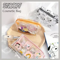 Snoopy Girl Clear Cosmetic Bag PVC Transparent Makeup Bag Women Waterproof Zipper Beauty Case Travel Toiletry Bags Pencil Case 1
